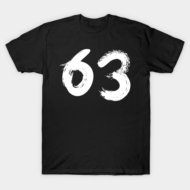 Number 63 T-Shirt by Erena Samohai